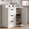 Badezimmerschrank, aus Holz, Farbe: weiß
